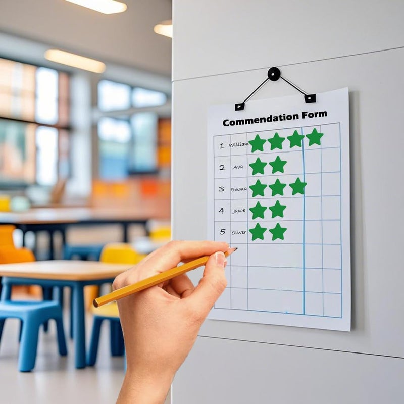 FINDAT Green Star Stickers 1 Inch Vinyl Kids Reward Sticker Removable Waterproof Small Stars Labels Reusable Colored Assorted Decals for Student School Classroom Teacher Supplies 700 PCS - Image 4